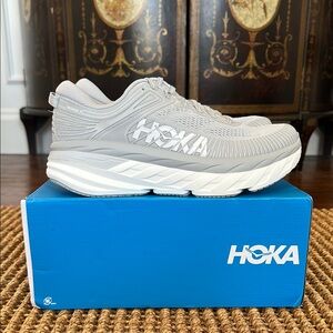 HOKA Gray Bondi 7 NWB women’s 8